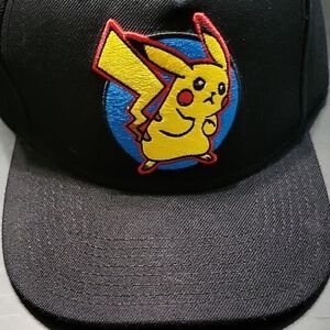 Black Pikachu Snapback Baseball Cap